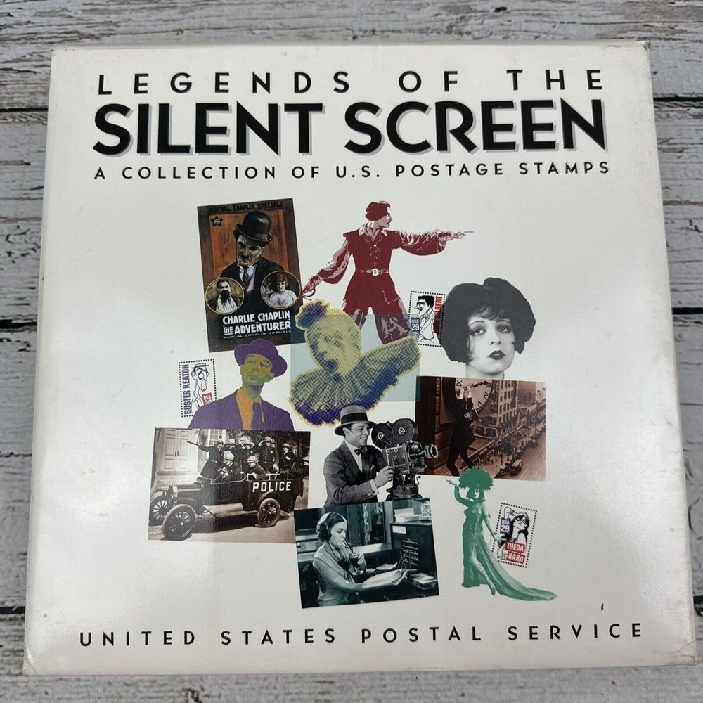 Legends‎ of the Silent Screen US Postage Stamp Album With Stamps #8828